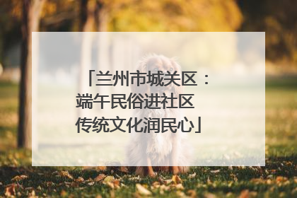 兰州市城关区：端午民俗进社区 传统文化润民心